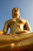 Big Buddha im Wat Khao Phra Bat, Buddhistischer Tempel, Buddha Hill, Pattaya, Provinz Chonburi, Thailand, Asien