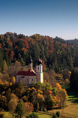 Pilgrimage church St. Sebastian, near Breitenbrunn, nature park Altmühltal, Franconian Alb, Franconia, Bavaria, Germany