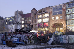 Art and culture centre Tacheles in the evening, Oranienburger street, Berlin, Germany, Europe