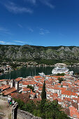 City view of Kotor and Bay of Kotor, Montenegro, Europe