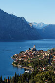 Panorama, Scaliger Castle, Malcesine, Lake Garda, Veneto, Italy