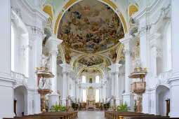 Neresheim abbey (St. Ulrich und Afra), Neresheim, Baden-Württemberg, Germany, Europe