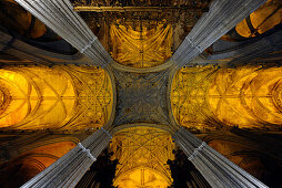 Vault, Cathedral, la Giraglia, Sevilla, Province Sevilla, Andalusia, Spain, Mediterranean Countries