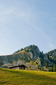 Hut in Mangfall Mountains, Spitzingsee, Bavaria, Germany