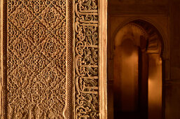Detail der Stadtburg Alhambra, Granada, Andalusien, Spanien, Europa