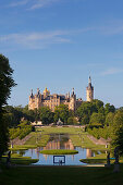 Schwerin Castle with gardens, Schwerin, Mecklenburg-Western Pomerania, Germany