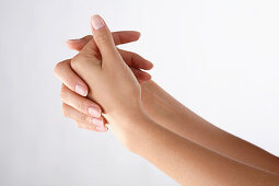 Woman, hands, close-up