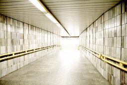 Empty Subway Corridorl, Prague, Czech Republic