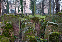 Jewish cemetery Battonnstraße, it is the oldest jewish cemetery in Frankfurt, Frankfurt am Main, Hesse, Germany, Europe