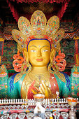 Buddha-Statue, Buddha Maitreya, Buddha, Kloster Thikse, Thiksey, Leh, Industal, Ladakh, Jammu und Kashmir, Indien