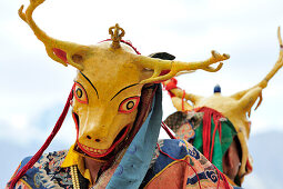 Mask dance at monastery festival, Phyang, Leh, valley of Indus, Ladakh, Jammu and Kashmir, India