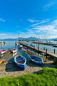 Marina of Gstadt, lake Chiemsee, Chiemgau, Upper Bavaria, Germany