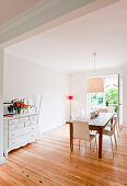 Dining room with dining table, House furnished in country style, Hamburg, Germany