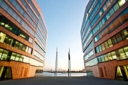 Grosse Elbstrasse, modern architecture in the Hafencity of Hamburg, Germany
