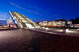 Dockland at dusk, modern architecture in Hafencity, Hamburg, Germany