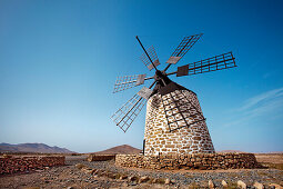 Windmill, Molino de Tefia, Tefia, Fuerteventura, Canary Islands, Spain