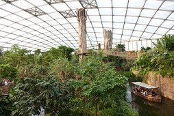 Gondwanaland, neue Tropenhalle, Zoo Leipzig, Wald, Fluss, Kuppel, tropischer Regenwald, Leipzig, Sachsen, Deutschland