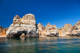Rocks of the Algarve near Lagos, Atlantic Coast, Portugal, Europe