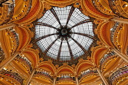 Glaskuppel der Galeries Lafayette, Paris, Frankreich, Europa