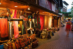 Man in traditional costume at the Bazaar in the Old Town of Fethiye, lycian coast, Mediterranean Sea, Turkey