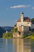 Schoenbuehel castle at Danube river in the sunlight, Schoenbuehel-Aggsbach, Wachau, Lower Austria, Austria, Europe