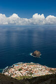 High angle view of the town of Garachico, Tenerife, Canary Islands, Spain, Europe