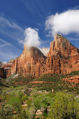 View of Court of Patriarchs, Zion National Park, Utah, Southwest, USA, America