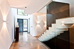 Entry area with staircase, Neuenkirchen, North Rhine-Westphalia, Germany