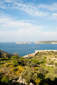 Fortress of Pylos in the sunlight, Navarino, Peloponnese, Greece, Europe