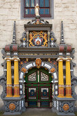 Portal am Rathaus, Hannoversch Münden, Weserbergland, Niedersachsen, Deutschland, Europa