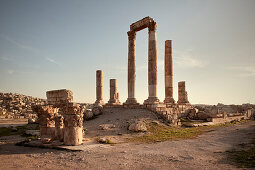 Ruins of roman hercules temple, Amman,  Jordan, Middle East, Asia