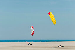 Beach sailing at the bech of St Peter Ording, Northern Frisia, Schleswig-Holstein, Germany