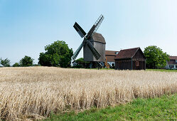 Windmill at a field, Wolmirstedt, Saxony-Anhalt, Germany, Europe