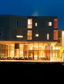 Hotel in a the evening, Langenlois, Lower Austria, Austria