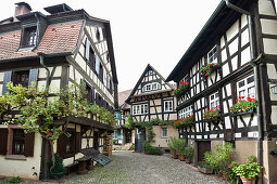 Fachwerkhäuser in der Stadt Gengenbach, Schwarzwald, Baden-Württemberg, Deutschland, Europa
