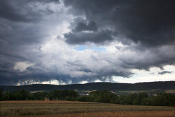 Thunderclouds over the Weser Hills, Lower Saxony, Germany