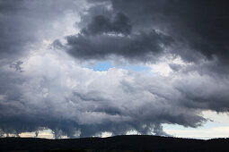 Thunderclouds over the Weser Hills, Lower Saxony, Germany