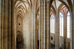 Interior view of Meissen cathedral, Meissen, Saxony, Germany, Europe