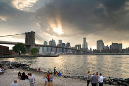 People on the water, Dumbo, Brooklyn, New York, USA