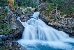 Wasserfall in der Berninagruppe, Bernina, Engadin, Graubünden, Schweiz