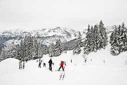 Skigebiet Kreuzeck, Garmisch-Partenkirchen, Bayern, Deutschland