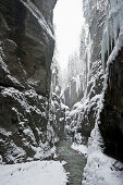 Partnach Gorge in winter, Garmisch-Partenkirchen, Bavaria, Germany