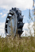 Bucket wheel, bucket-wheel excavator SRs 6300, Gerbisdorf, Schladitzer See, Saxony, Germany