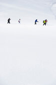 Schneeschuhwanderer, Hinterzarten, Schwarzwald, Baden-Württemberg, Deutschland