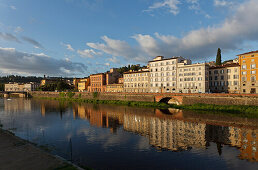 Arno river, Firenze, Florence, UNESCO World Heritage Site, Tuscany, Italy, Europe