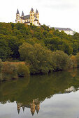 Arnstein abbey above the river Lahn near Nassau, Westerwald, Rhineland-Palatinate, Germany, Europe