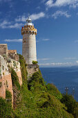 Leuchtturm am Forte Stella, Portoferraio, Elba, Toskana, Italien