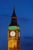 Turm von Big Ben Uhr am Abend, London, England