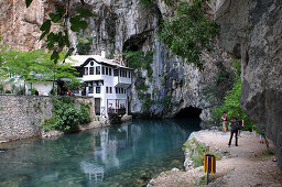 Dervish house near the source of the Buna river, Blagaj near Mostar, Bosnia and Herzegovina