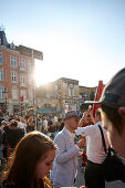 Visitors of the Schanzenfest, Archidi-John-Platz, Schanze district, Hamburg, Germany